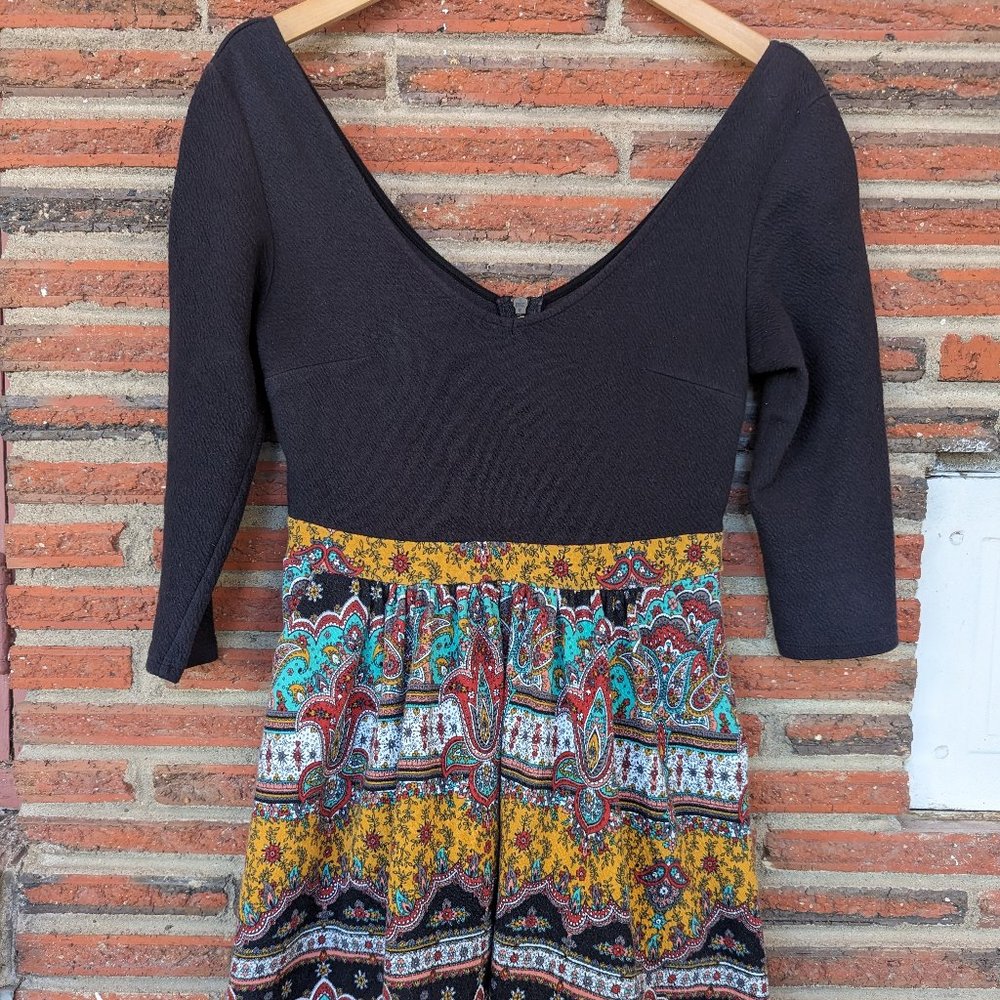 Anthropologie Maeve Arborea paisley skirt fit and flare dress